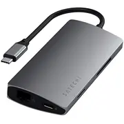 Satechi Aluminium Adapter V2 Usb-C Usb-C, 3X Usb-A, 4K Hdmi, czytnik kart micro/SD, Ethernet Gwiezdna szarość  St-Tcma2M 879961007140 20864270360
