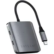 Satechi 4 Port Usb-C Hub Pd - aluminiowy hub 4X 10Gbps, w tym 1X 100W Szary  St-H4Cpdm 810086361328 Nb-Dok-Stch-034
