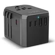 Sbs Gan universāls ceļojumu adapteris 70 W melna - Lādētājs  Teadaptgan70Wuni 8018417475283
