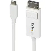 Startech Cdp2Dp2Mbw kabeļu adapters 1,9 m Displayport Usb Type-C White  0065030911948