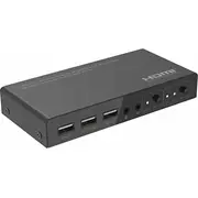 Sistēmas Av signāla pārraides Microconnect Mc-Hdmikvm0201-4K Kvm pārslēdzējs Black  5715063148778