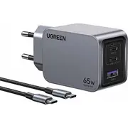 Ugreen Nexode Pro, Usb  2X Usb-C, 65W kabel Usb-C 1.5M czarna 25871 6941876228713 20865835711