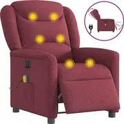 vidaXL Elektriska masāžas krēsls, rozā sarkans, audums  3303187 8721102961694