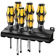 Wera Schraubendreher Satz 932/6 Black/Gelb, Kraftform-Griff, Schlagkappe  05018282001 4013288018090
