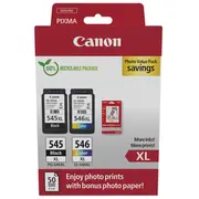 Canon Pg545Xl Bk / Cl546Xl C/M/Y Tintenpatronen  Fotopapier Value Pack 8286B011 8714574679983