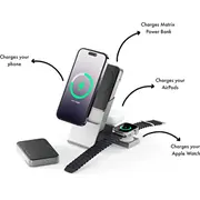 Alogic Matrix 3-In-1 Magnetic ChargerPower BankAw Puk grey  Mspbddawc-G 9350784027788