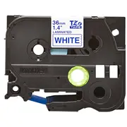 Brother Tze-263 Schriftband, 36Mm x 8M, blau auf weiß, laminiert  Tze263 4977766685603