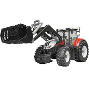 Bruder Steyr 6300 Terrus Cvt mit Frontlader Weiß/Rot  03181 4001702031817