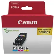 Canon Cli-526 Original Druckerpatronen Multipack Gelb Cyan Magenta 4541B018  8714574679280