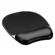 Datora pele Fellowes  Mouse Pad Crystal Gel/Black 9112101 043859527175