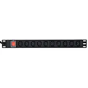 Energenie Eg-Pdu-10C132C19 Barošanas sadales bloks Pdu, 10 gab. C13 ligzdas, 1U, 16A, C20 spraudnis, 2 m kabelis, black  8716309127202 Lipgempdu0001