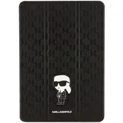 Tablet maciņš Karl Lagerfeld Klfc10Sakhpkk Apple iPad 10.2 2019/2020/2021 7., 8. un 9. paaudze Black Saffiano Monogram Ikonik Magnet Allover  Kld1525 3666339119119