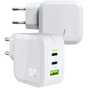 Green Cell 2X Usb-C 1X Usb-A 65W Gan biała  Chargc08W 5904326372894 Gs-Zas-Grnc-026