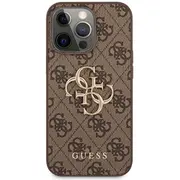 Guess Pu 4G Metal Logo Case Aizsargapvalks priekš iPhone 13 Pro Max / brūns  Guhcp13X4Gmgbr 3666339024901