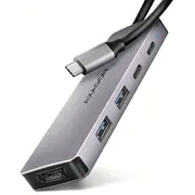 Hmc-5H60 Wieloportovy hub Usb 5In1, 5Gbps, 2 x Usb-A, Hdmi 4K/60Hz, 1X Usb-C, Pd 100W, 15Cm Usb-C kabel  8595247908049 Nuaxnus5Phmc5H6