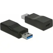 Kabelis Delock Usb 10 Gbps konvertētājs Typ-A spraudnis  Type-C ligzda aktīvs Black 65696 4043619656967 84718000