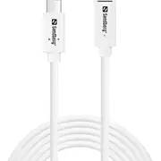 Kabelis Sandberg  136-55 Usb-CC M-F Usb 3.1 100W, 2M 5705730136559