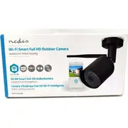 Āra Ip drošības kamera Nedis Wifi Smart  Full Hd Metāla korpuss Ūdensizturīga Ip65 Sienas / griestu montāža 1920 x 1080 px Wifico40Cbk 5412810331062