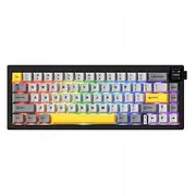 Mekaniska spēļu tastatūra Ak650 Dream Weaver Switch -Black-Gray-Yellow- 3 modelis ar ekrānu Rgb  Ak650-Dw-Bgy 6976412984211