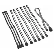 Kolink Core Pro Braided Cable Extension Kit 12V-2X6 Type 2 - Jet Black/Brilliant White  Zuad-1498 5999094005709 Corepro-Ek-12Vt2-Bwh