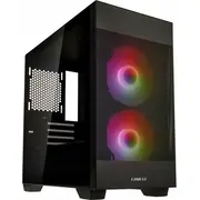Lian Li Lancool 205 Mesh Micro Tower - Micro-Atx Seitenteil mit Fenster Gehärtetes Glas keine Spannungsversorgung Schwarz Usb/Audio 205M Black  Snow 4718466012128 8049241