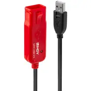 Lindy Usb 2.0 Aktivverlängerungskabel Pro, Usb-A Stecker  Buchse Black/Rot, 12 Meter 42782 4002888427821