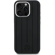 Mercedes Liquid Silicon Stripes and Pattern Magsafe Case Aizsargapvalks priekš Apple iPhone16 Pro  Mehmp16L23Suvsk 3666339327064