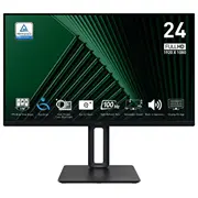 Msi Pro Mp245Pg 24 Inch Monitor, Fhd 1920 x 1080, 100Hz, Ips, 1Ms, 1X Hdmi 1.4B, Dp 1.2A output, D-SubVga, Built-In Speakers, Anti-Glare, Anti-Flicker, Less Blue light, Tüv Certified, Vesa, Kensington, 4-Way adjustable stand, Black  4711377211062 Msi-Promp245Pg