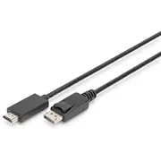 Monitoru piederums Digitus  Adapter Cable, Dp - Hdmi type A Displayport to 2 m Ak-340303-020-S 4016032438595