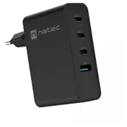 Natec Ribera Gan 100W Usb-A  3X Usb-C czarna Nuc-2234 5901969445497 Gs-Zas-Nat-0014