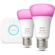 Philips Hue Sākuma komplekts tilts  2 x spuldze E27 9W Rgbw 929002468810 8719514291492