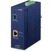 Planet Ip40 rūpnieciskais pārvaldāmais mediju pārveidotājs 1-Port 10G/1Gbase-X Sfp  10G/5G/2.5G/1G/100Base-T 802.3Bt Poe 95W budžets, 802.3Bt/Legacy/Force režīmi, Ixt-900-1X1Up 4711605287852