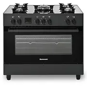 Ravanson Kwge-K90 melns gāzes/elektriskā plīts  glass black 5902230902848 Agdravkws0018