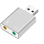 Roger Usb Audio karte ar mikrofona ieeju / Virtual 7.1 sudraba  Ro-Soundcard7.1-Si 4752168115954