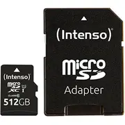 Sd Microsdxc Card 512Gb Intenso Uhs-I inkl. Sd- Adapter retail  3424493 4034303031740 85235110
