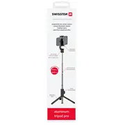 Swissten Bluetooth Selfie Stick Alumīnija Statīvs Telefoniem un Kamerām Ar Distances Pulti  32000400 8595217478879