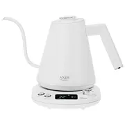 Tējkanna Adler  Kettle Ad 1349W Electric 1100 W 1 L Stainless Steel 360 rotational base White 5905575909282