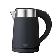 Tējkanna Adler  Kettle Ad 1372 Electric, 800 W, 0.6 L, Plastic/Stainless steel, 360 rotational base, Black 1372B 5903887809689