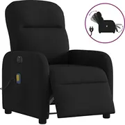 vidaXL Saliekams elektriskais masāžas krēsls, Black, audums  3302964 8721102959462