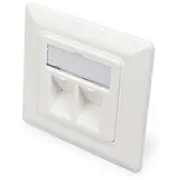 Viedtālrunis Digitus  Wallplate for Keystone Modules, German type, middle plate 50X50 mm, frame 80X80 mm Dn-93801-1 4016032306160