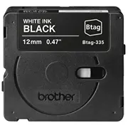 Aksesuāri un izejmateriāli Brother  Btag-335 White on Black Btag Btag335 4977766833257