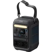 Saules lādētājs Anker Solix C300X - Pārnēsājama elektrostacija Maiņstrāva 220-240 V 300 W Litija dzelzs fosfāts 288 Wh Wi-Fi, Bluetooth Izejas 7 ar pārnēsājamu saules paneli Ps60  B1723311 194644276546