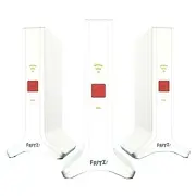 Fritz Mesh Set 4200 3Er-Set Weiß/Rot, 3X  FritzRepeater 3000 Ax 20003107 4023125031076