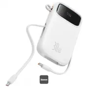 Baseus barošanas banka Qpow 10000Mah 30W White ar Usb-C kabeli  958958479114 6932172667733