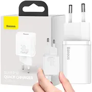 Baseus ceļojumu lādētājs Super Si 1C ātrais Pd 30W Es White Ccsup-J02  6953156205079