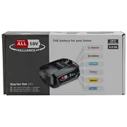 Bosch Powertools Starter-Set 18V Pba 2.5Ah  Al 18V-20 Black, Akku Ladegerät, Power For All Alliance 1600A02625 4053423229240