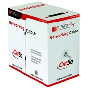 Techly Instalācijas kabelis Cat5E, Utp 4X2, vads, Cca, 305M, grey 303591  8057685303591