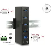 Delock Industrie Hub 4Xusb 3.0 Typ-A 15Kv Esd Schutz extern  63309 4043619633098 84718000