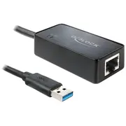 Delock Usb3.0 Adapter auf Gigabit-Lan Black  62121 4043619621217