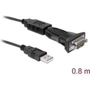 Delock Usb 2.0 Adapter, Usb-A Stecker  Seriell Rs-232 Black, inkl. 80Cm Verlängerungskabel 61460 4043619614608
